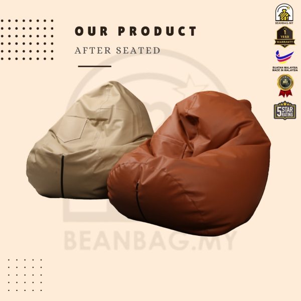 PU Leather Bean Bag Sofa - Image 2